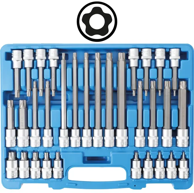 Zástrčné bitové hlavice 1/2" Torx Plus TPS20 ÷ TPS70 s otvorem BGS 5191 (BGS105191) Novinka