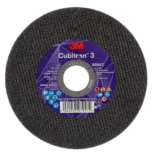 3M Cubitron™ 3 - 86647 Řezný kotouč typ T41 pr. 125×1,0×22,23 mm (P60+) (3M7100304306) Must-Have