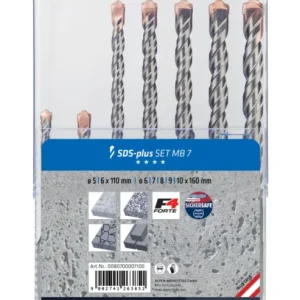 Zlevněný Vrtáky do zdi 5,0 ÷ 10,0 mm Alpen F4 Forte MB 7, SDS-plus (Sada 7 dílů) (ALPEN0080700007100)