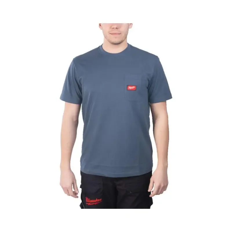 Akční Nabídka Pracovní triko Milwaukee WT SS BLU s krátkým rukávem (M) modré, 4932493014 (MI4932493014)