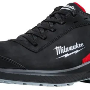 Akční Cena Bezpečnostní obuv, vodoodpudivá kůže nubuk, Milwaukee Flextred™ S3S 1L110133 ESD SC FO SR černá barva (vel.45), 4932493723