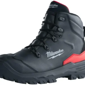 Akce Bezpečnostní obuv, vodoodpudivá kůže nubuk, Milwaukee Armourtred™ 1M110111W ESD HRO SC FO LG SR černá barva (vel.42), 4932493766