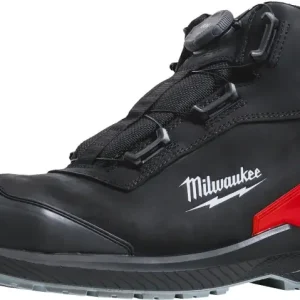 Akce Bezpečnostní obuv, vodoodpudivá kůže nubuk, systém BOA® Fit Milwaukee Flextred™S3S B1M110133 ESD SC FO SR černá barva (vel.39), 4932498122
