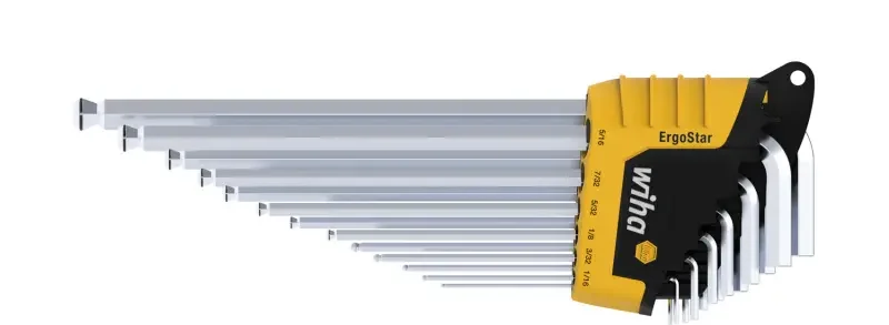 Zástrčné klíče inbus s koulí, palcové Wiha SB 369RZ ErgoStar (13 dílů v blistru) (WIHA43852) Expresní Doručení
