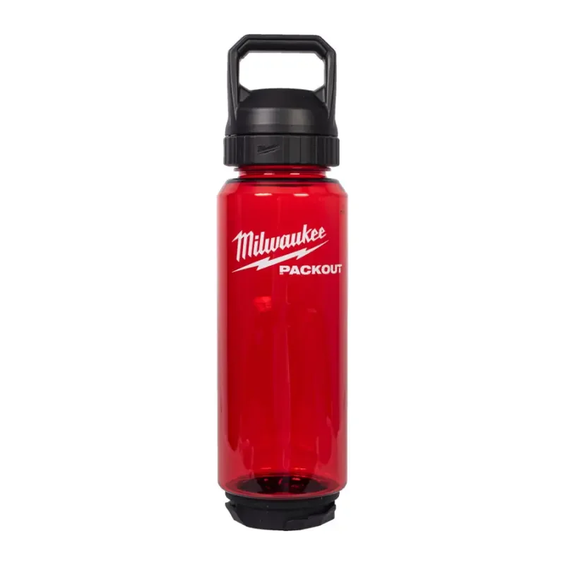 Vysoce Kvalitní Láhev Milwaukee PACKOUT™ s víčkem červená 1 005 ml, 4932498637 (MI4932498637)