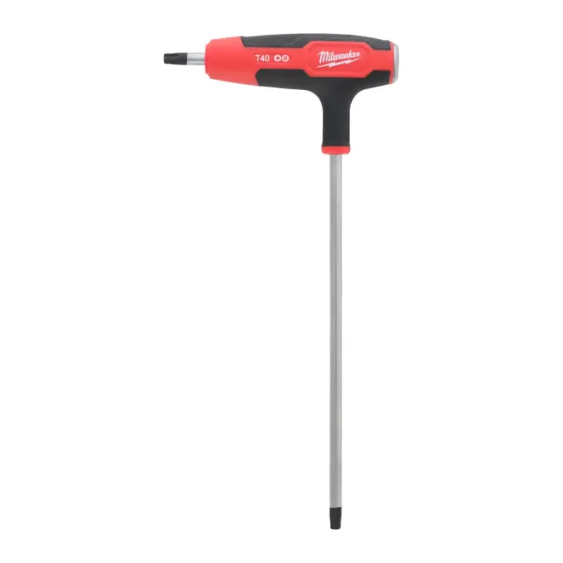 Zástrčný šroubovací klíč Milwaukee T40 Torx s T rukojetí, Comfort Grip, úderová plocha, 4932498701 Must-Have