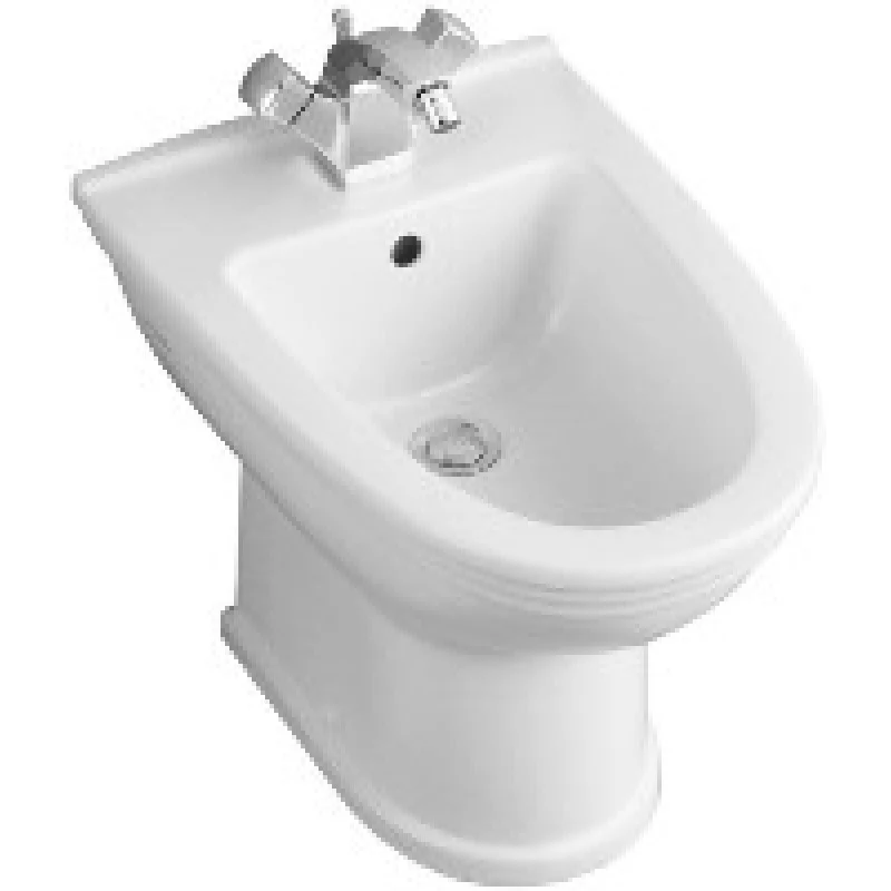 Výprodej Villeroy & Boch Century Bidet 385x570 mm, pro 1otvorovou armaturu, bílá alpin ceramicplus