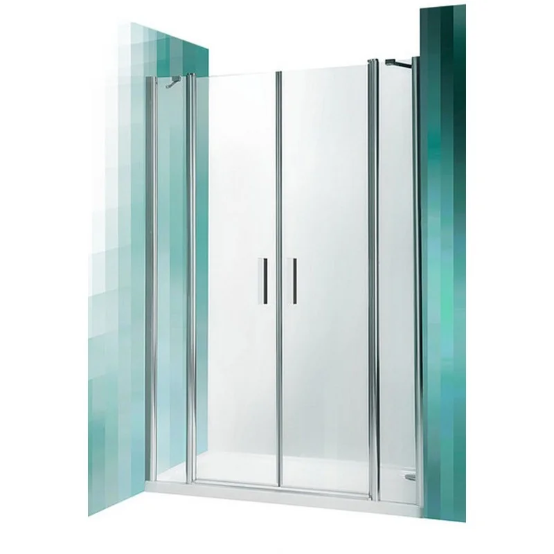 Akce ROLTECHNIK Sprchové dveře dvoukřídlé TDN2/1100 stříbro/transparent 721-1100000-01-02