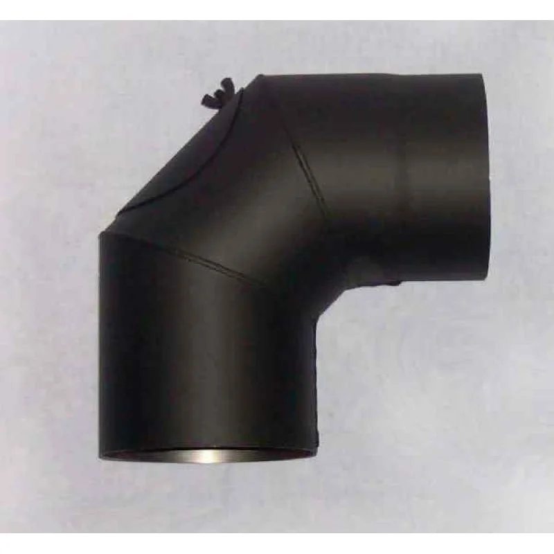 Akční Cena Koleno kouřovodu s čistícím otvorem 150mm 90° (1,5) černá