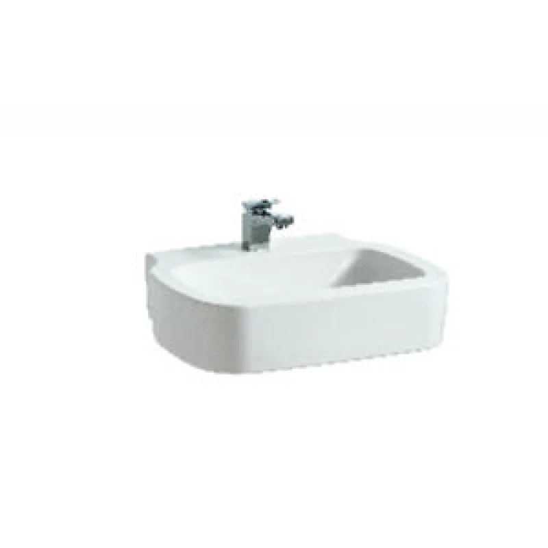 Vysoce Kvalitní LAUFEN PALOMBA Umyvadlo 60x50 cm, s 1 otvorem, LCC 8.1280.4.400.104.1