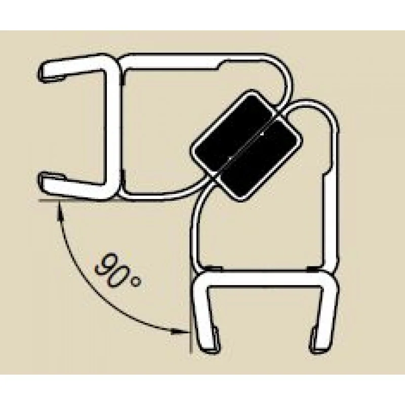 Výprodej RONAL svislé magnetické těsnění 90° na 8 mm skla 52352L+52352R