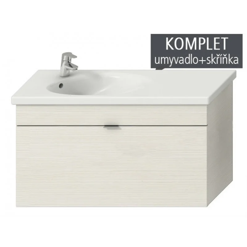 Aktuální Jika TIGO skříňka s umyvadlem 100cm, otvor vlevo, s 1 zásuvkou creme H4551870215601