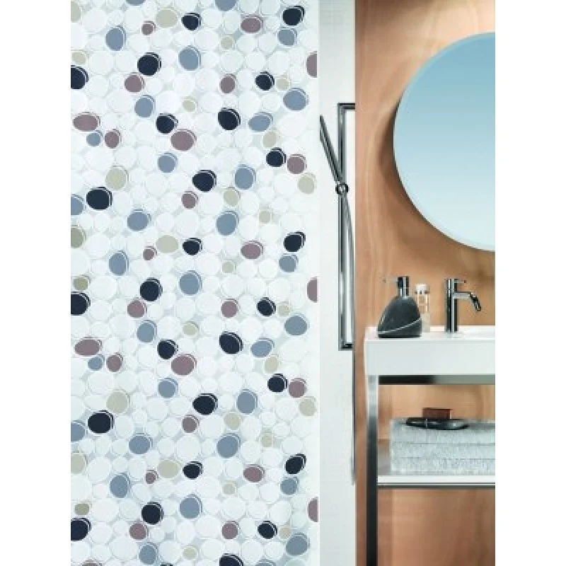 Akční Cena SPIRELLA DIDO Sprchový závěs 180 x 200 cm grey-brown 1014429