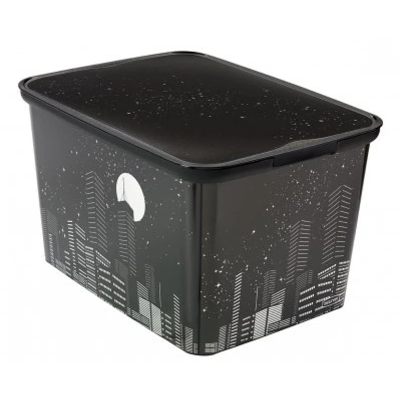 Akce CURVER úložný box AMSTERDAM S Skyline, 29 x 20 x 14 cm, černá, 04729-S28