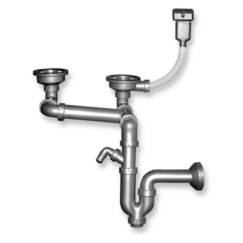 Akční Cena NOVASERVIS sifon na dvojitý dřez, 89mm, přepad z dřezu NSP620