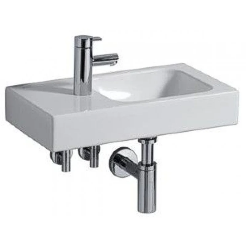 Akční Cena KERAMAG Icon XS umyvadlo s otvorem 53 x 31 cm bez přepadu, s odkládací plochou vlevo + KeraTect 124153600