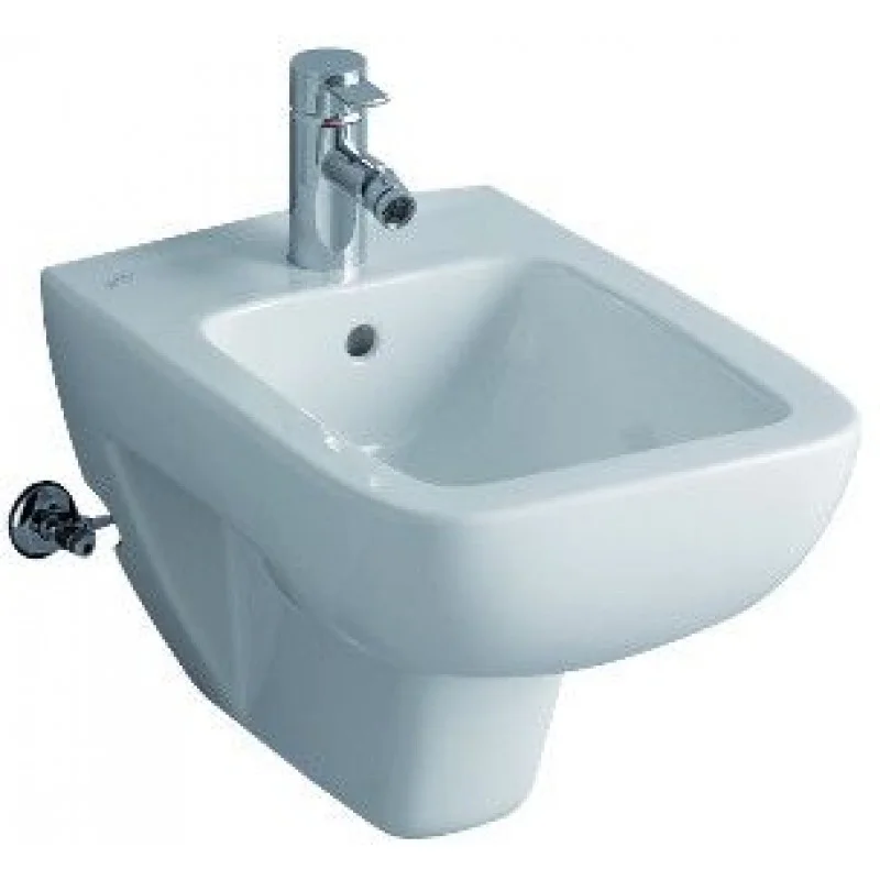 Zlevněný KERAMAG Icon bidet závěsný, s otvorem pro baterii, bílá + KeraTect 234000600