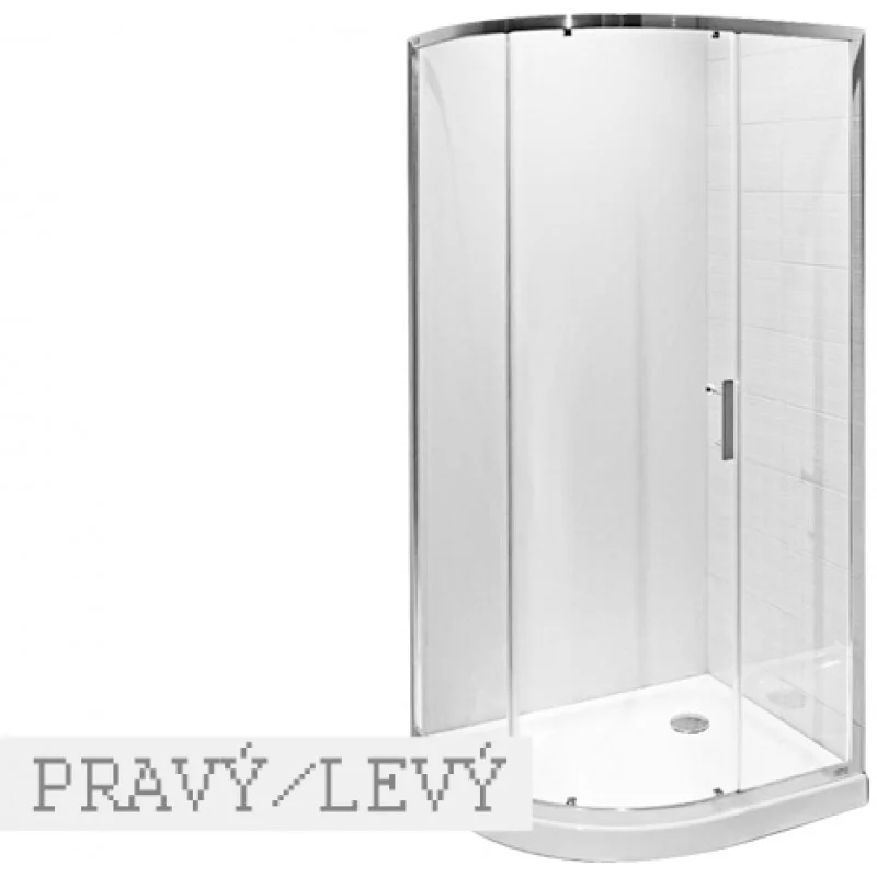 Akce Jika TIGO asymetrický sprchový kout 100x80x195cm arctic sklo H2512110026661