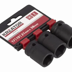 Vysoce Kvalitní Kreator KRT095100 3ks nástrčných hlavic 17-19-21mm 1/2"