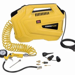 Zlevněný Powerplus POWX1706 Kompresor 1100W plus 11 ks přísl. bezolejový