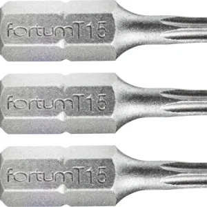 Značkový FORTUM hrot TORX, sada 3ks, T 15x25mm, S2, 4741415