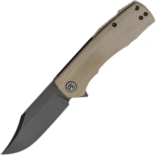 Vysoce Kvalitní Petrified Fish PFP03 Victor Black Stonewash K110 khaki Micarta PFP03KMDW