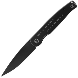 Akce Petrified Fish PFE07 Morse Black Stonewashed 154CM Černý s Šedým G10 PFE07DDW