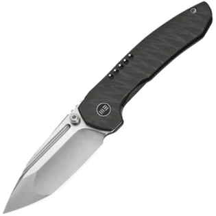 WE Knife Micro Trogon Tiger Stripe Pattern Flamed Titanium RukojeťSatin Finished Bohler M390 Čepel Sleva