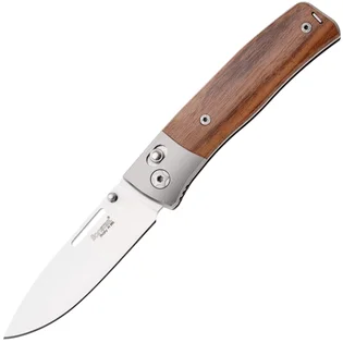 Vysoce Kvalitní LionSteel NINI Skládací nůž M390 saténová čepel, Ti BOLSTER, SANTOS dřevěná rukojeť NN