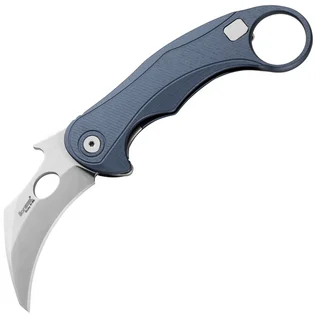 Akční Nabídka LionSteel L.E.One Mid skládací nůž STONE WASHED čepel M390, ICE BLU hliníková ručka