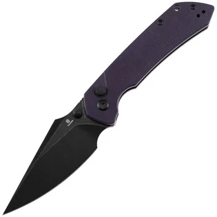 Aktuální Tenable Knives Fenrir Blackwash 14C28N, Fialová G10