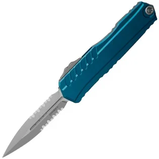 Zlevněný Microtech CYPHER II D/ESTONEWASH PART SERRATE BLUE 1242-11BL