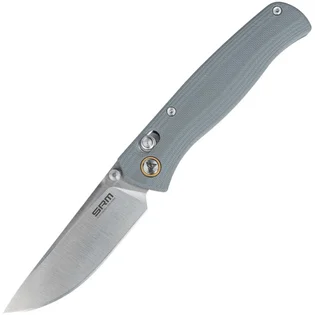 Akční Nabídka SRM 255L Brushed 10Cr15CoMoV Grey G10 Ambi Lock 255L-GK2