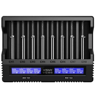 Xtar VC8S KT-charger, 1*A-C USB Cable Aktuální