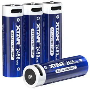 Xtar AA 1.5V 4100 USB-C-4pcs AA 1.5V 2450mAh batteries Časově Omezené