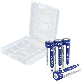 Xtar AA 3300mWh/2000mah-4 pcs AA 1.5V 3300MWH Battery (box + battery case) Levný