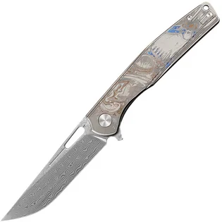 Vysoce Kvalitní CH knives BLAST - Damascus, satin finish with Titanium handle