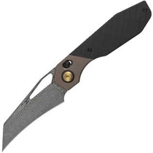 Akční Nabídka Kansept QTRO Damascus Bronze Anodized Titanium, Twill Carbon Fiber,G10 Inlay K1118VH2