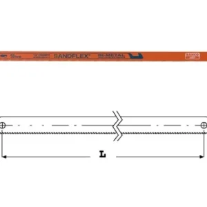 Aktuální Pilový plátek rámové pily na kov SANDFLEX, 300mm, 24 TPI