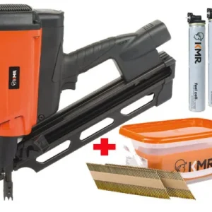 Značkový Plynová hřebíkovačka D34/90 - G641E, 50-90mm, 34° + hřebíky