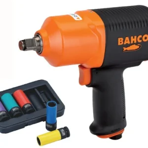Vysoce Kvalitní Pneumatický rázový utahovák Bahco BPC815 1/2", kufr + sada hlavic