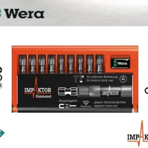 Akční Nabídka Sada bitů WERA 8751/67-9/IMP DC Impaktor Bit-Check, 9+1+1ks
