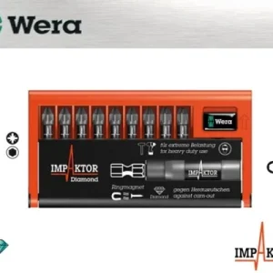 Akce Sada bitů WERA 8755-9/IMP DC Impaktor Bit-Check, 9+1+1ks