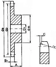 Aktuální Kolo řetězové jednořadé 1"x17.02 mm z22